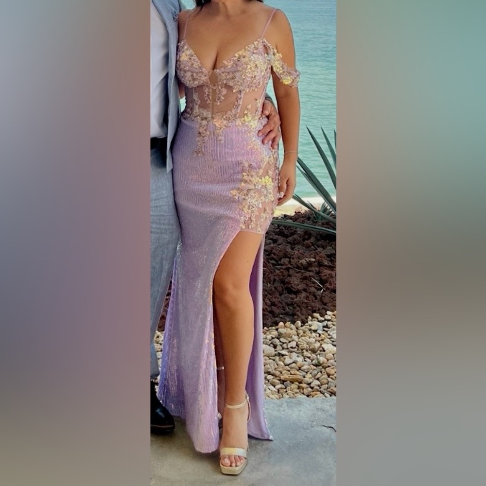 Elegant Sequin Evening Gown - Picture 3 of 6